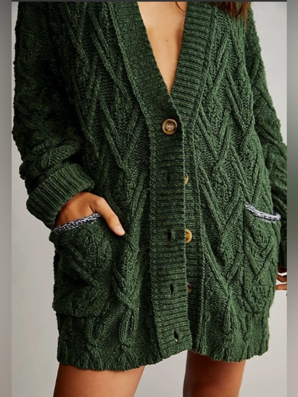 Free People Montana Cable Knit Cardigan Size XS